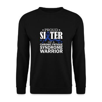 Proud sister of a warrior with chronic - Unisex Sweatshirt - black - Front - Alina (178cm) & Michal (187cm)