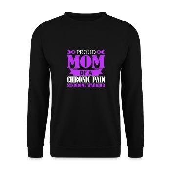 Proud mother of a warrior with chronic - Unisex Sweatshirt - black - Front - Alina (178cm) & Michal (187cm)