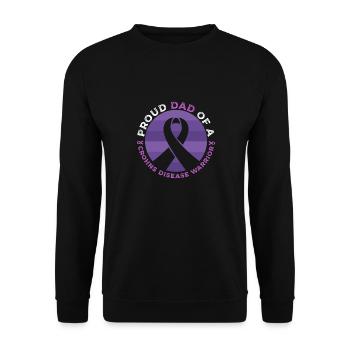 Stolzer Vater Eines Morbus-crohn-kriegers - Unisex Pullover - Schwarz - Vorne - Alina (178cm) & Michal (187cm)