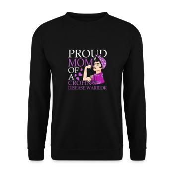 Stolze Mutter Eines Morbus-crohn-kriegers - Unisex Pullover - Schwarz - Vorne - Alina (178cm) & Michal (187cm)