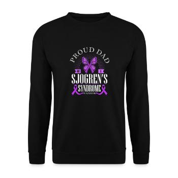 Proud father of a Sjogren's syndrome warrior - - Unisex Sweatshirt - black - Front - Alina (178cm) & Michal (187cm)