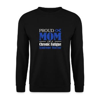 Stolze Mutter Eines Kriegers Mit Chronischem - Unisex Pullover - Schwarz - Vorne - Alina (178cm) & Michal (187cm)