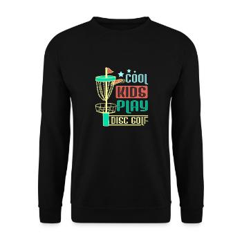 Pour les enfants cool enfants jouent au disc golf - Sweat-shirt Unisexe - noir - Devant - Alina (178cm) & Michal (187cm)