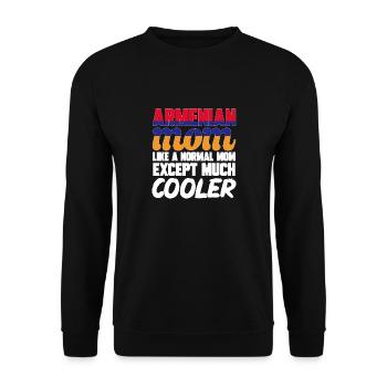 Armenian flag Armenia - Unisex Sweatshirt - black - Front - Alina (178cm) & Michal (187cm)