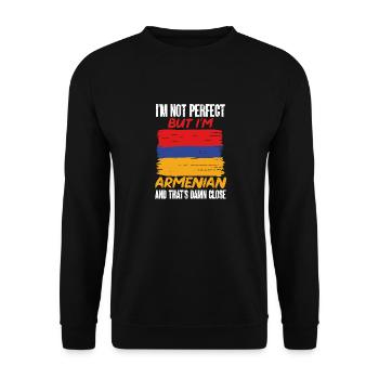 Armenian flag Armenia - Unisex Sweatshirt - black - Front - Alina (178cm) & Michal (187cm)