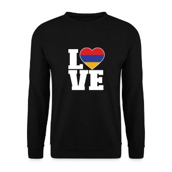 Armenian flag Armenia - Unisex Sweatshirt - black - Front - Alina (178cm) & Michal (187cm)