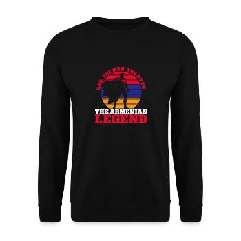 Drapeau arménien Arménie - Sweat-shirt Unisexe - noir - Devant - Alina (178cm) & Michal (187cm)