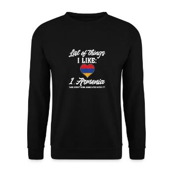 Armenian flag Armenia - Unisex Sweatshirt - black - Front - Alina (178cm) & Michal (187cm)