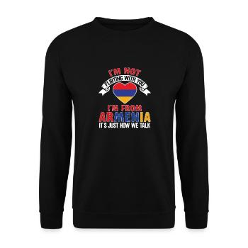 Armenian flag Armenia - Unisex Sweatshirt - black - Front - Alina (178cm) & Michal (187cm)