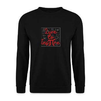 Live To Inspire Funny Pi Day Symbol Math - Unisex Sweatshirt - black - Front - Alina (178cm) & Michal (187cm)