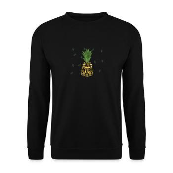 Happy Pi Day Niedliche Torte Ananas 3.14 Lustiger - Unisex Pullover - Schwarz - Vorne - Alina (178cm) & Michal (187cm)