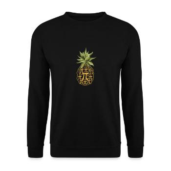 Happy Pi Day Niedliche Torte Ananas 3.14 Lustiger - Unisex Pullover - Schwarz - Vorne - Alina (178cm) & Michal (187cm)
