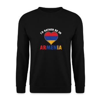 Armenian flag Armenia - Unisex Sweatshirt - black - Front - Alina (178cm) & Michal (187cm)