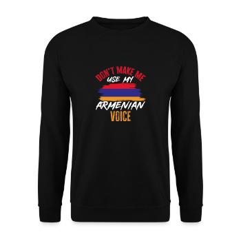 Armenian flag Armenia - Unisex Sweatshirt - black - Front - Alina (178cm) & Michal (187cm)