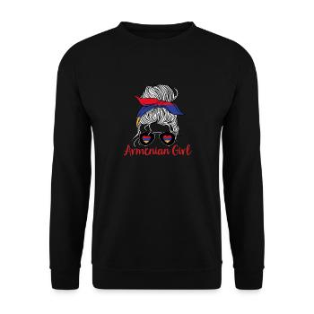 Armenian flag Armenia - Unisex Sweatshirt - black - Front - Alina (178cm) & Michal (187cm)