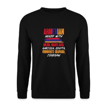 Armenian flag Armenia - Unisex Sweatshirt - black - Front - Alina (178cm) & Michal (187cm)
