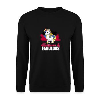 Antigua and Barbuda flag - Unisex Sweatshirt - black - Front - Alina (178cm) & Michal (187cm)