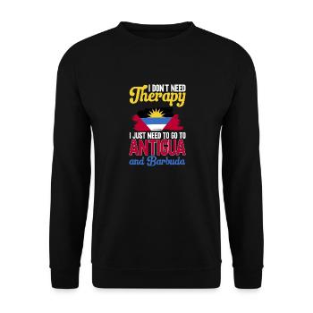 Antigua and Barbuda flag - Unisex Sweatshirt - black - Front - Alina (178cm) & Michal (187cm)