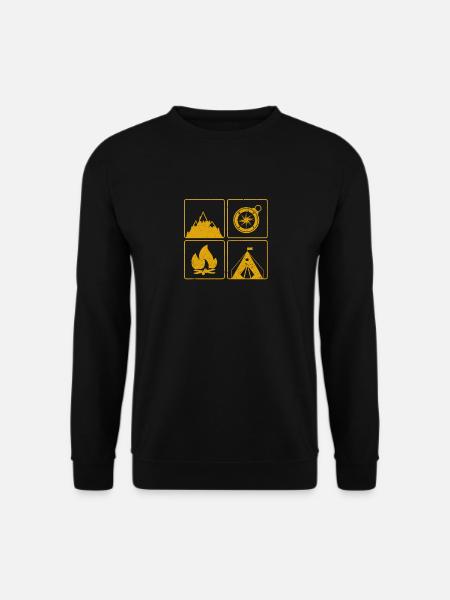 Drôles d’amateurs de plein air Randonnée Camping Randonnée - Sweat-shirt Unisexe - noir