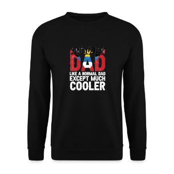 Antigua and Barbuda flag - Unisex Sweatshirt - black - Front - Alina (178cm) & Michal (187cm)