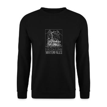 I'm Going Waterfall Chasing Funny Outdoor Camping - Unisex Sweatshirt - black - Front - Alina (178cm) & Michal (187cm)