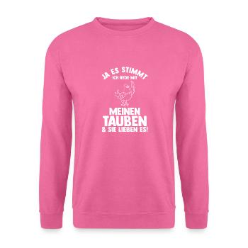 Taubenzüchter Brieftaube Tauben - Unisex Pullover - Pink - Vorne