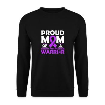 Proud mother of a warrior with chronic - Unisex Sweatshirt - black - Front - Alina (178cm) & Michal (187cm)