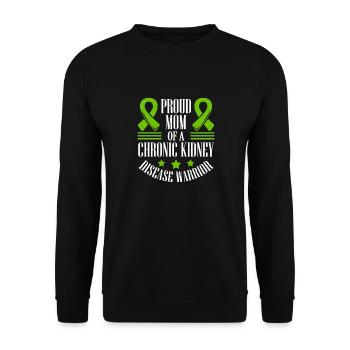 Stolze Mutter Eines Chronisch Nierenkranken - Unisex Pullover - Schwarz - Vorne - Alina (178cm) & Michal (187cm)