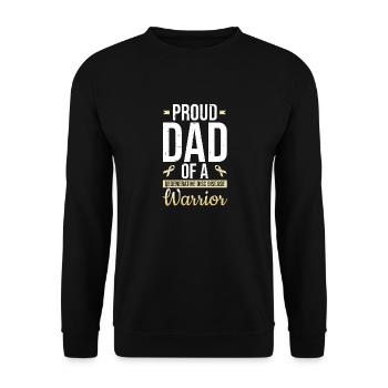 Proud father of a warrior with degenerative - Unisex Sweatshirt - black - Front - Alina (178cm) & Michal (187cm)