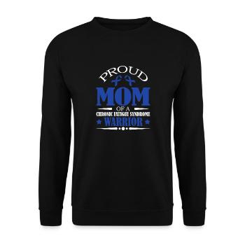 Stolze Mutter Eines Kriegers Mit Chronischem - Unisex Pullover - Schwarz - Vorne - Alina (178cm) & Michal (187cm)