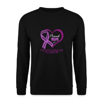 Stolze Mutter Eines Morbus-crohn-kriegers - Unisex Pullover - Schwarz - Vorne - Alina (178cm) & Michal (187cm)