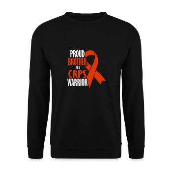Proud brother of a crps warrior chronic - Unisex Sweatshirt - black - Front - Alina (178cm) & Michal (187cm)