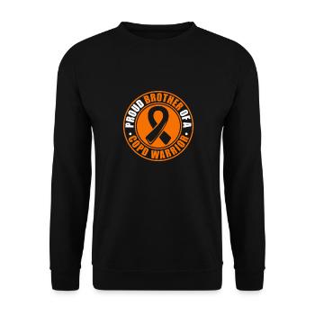 Proud brother of a COPD warrior Chronic - Unisex Sweatshirt - black - Front - Alina (178cm) & Michal (187cm)