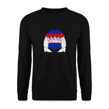 Cambodia Tradition Dance Khmer Apsara I Gift - Unisex Sweatshirt - black - Front - Alina (178cm) & Michal (187cm)