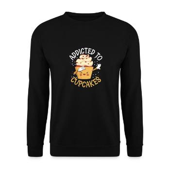 Dabbing Cupcakes Cute Pastry Chef Kids - Unisex Sweatshirt - black - Front - Alina (178cm) & Michal (187cm)