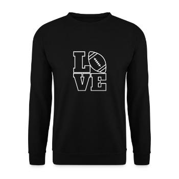 Joueur de football américain Entraîneur de football américain - Sweat-shirt Unisexe - noir - Devant - Alina (178cm) & Michal (187cm)