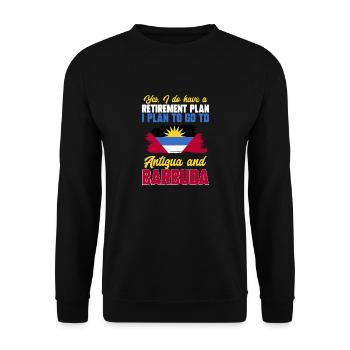 Antigua and Barbuda flag - Unisex Sweatshirt - black - Front - Alina (178cm) & Michal (187cm)