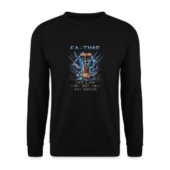 Men's Vathor - Father's Day Father's Day Gift Viking - Unisex Sweatshirt - black - Front - Alina (178cm) & Michal (187cm)