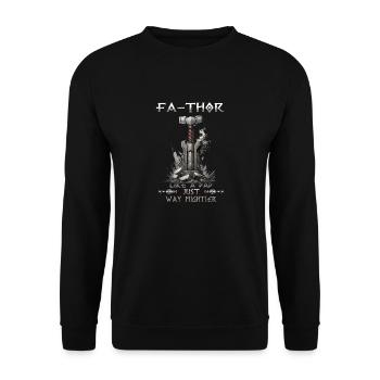 Vathor pour hommes - Fête des pères Cadeau de la fête des pères Viking - Sweat-shirt Unisexe - noir - Devant - Alina (178cm) & Michal (187cm)