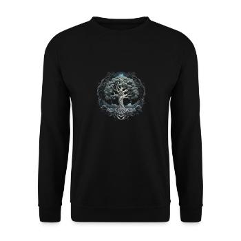 Arbre de vie Yggdrasil Viking Midgard Thor - Sweat-shirt Unisexe - noir - Devant - Alina (178cm) & Michal (187cm)
