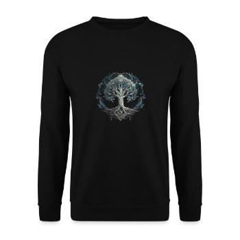 Arbre de vie Yggdrasil Viking Midgard Thor - Sweat-shirt Unisexe - noir - Devant - Alina (178cm) & Michal (187cm)