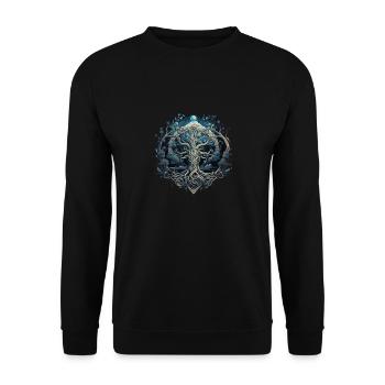 Arbre de vie Yggdrasil Viking Midgard Thor - Sweat-shirt Unisexe - noir - Devant - Alina (178cm) & Michal (187cm)
