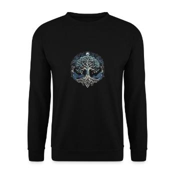 Arbre de vie Yggdrasil Viking Midgard Thor - Sweat-shirt Unisexe - noir - Devant - Alina (178cm) & Michal (187cm)