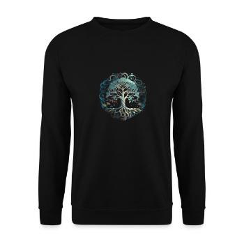 Arbre de vie Yggdrasil Viking Midgard Thor - Sweat-shirt Unisexe - noir - Devant - Alina (178cm) & Michal (187cm)