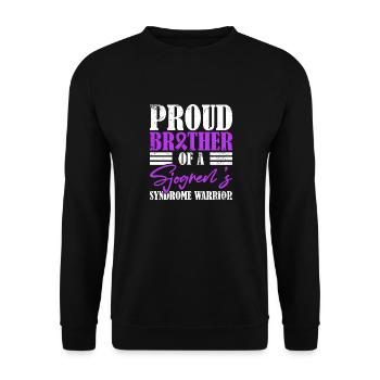 Proud brother of a Sjogrens syndrome warrior - Unisex Sweatshirt - black - Front - Alina (178cm) & Michal (187cm)