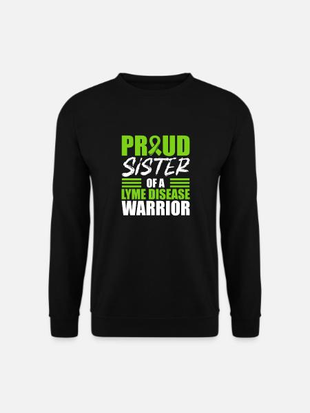 Stolze Schwester Eines Borreliose-kriegers - Unisex Pullover - Schwarz