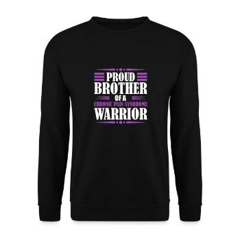 Proud brother of a warrior with chronic - Unisex Sweatshirt - black - Front - Alina (178cm) & Michal (187cm)