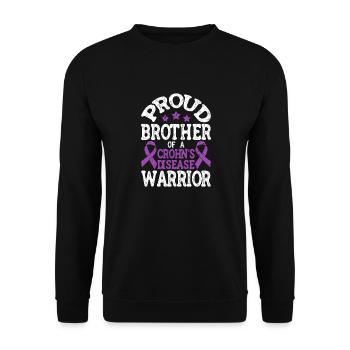Stolzer Bruder Eines Morbus-crohn-kriegers - Unisex Pullover - Schwarz - Vorne - Alina (178cm) & Michal (187cm)