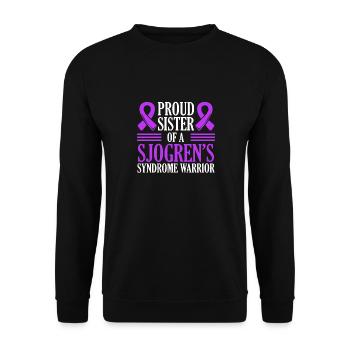 Proud sister of a Sjogren's syndrome warrior - Unisex Sweatshirt - black - Front - Alina (178cm) & Michal (187cm)