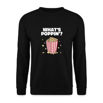Théâtre Cinéma Snack Popcorn Lover Drôle Qu’est-ce que Po - Sweat-shirt Unisexe - noir - Devant - Alina (178cm) & Michal (187cm)